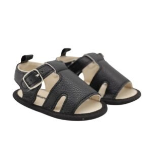 حذاء للأطفال لون أسود حديثي الولادة