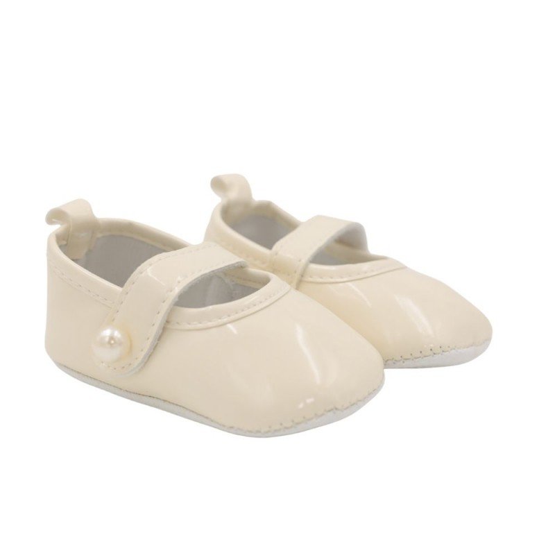 حذاء للأطفال لون بيج حديثي الولادة