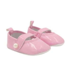 حذاء للأطفال لون زهري فاتح حديثي الولادة