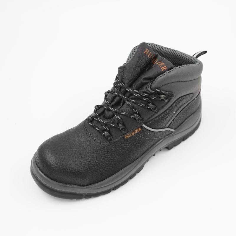 حذاء وبسطار بولدوزر الخاص بالعمل للرجال لون أسود ورمادي