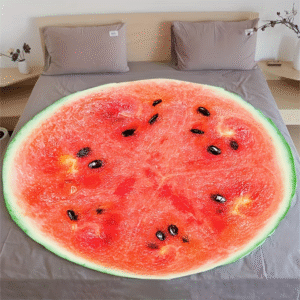 حرام مميز دائري على شكل بطيخة 150*150 دافئ للاطفال