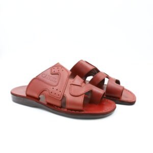 حفاية جلد طبيعي للرجال لون بني