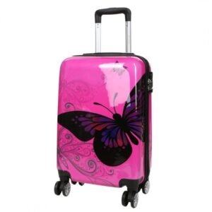 طقم شنط سفر  لون فوشي مكون من 5 قطع