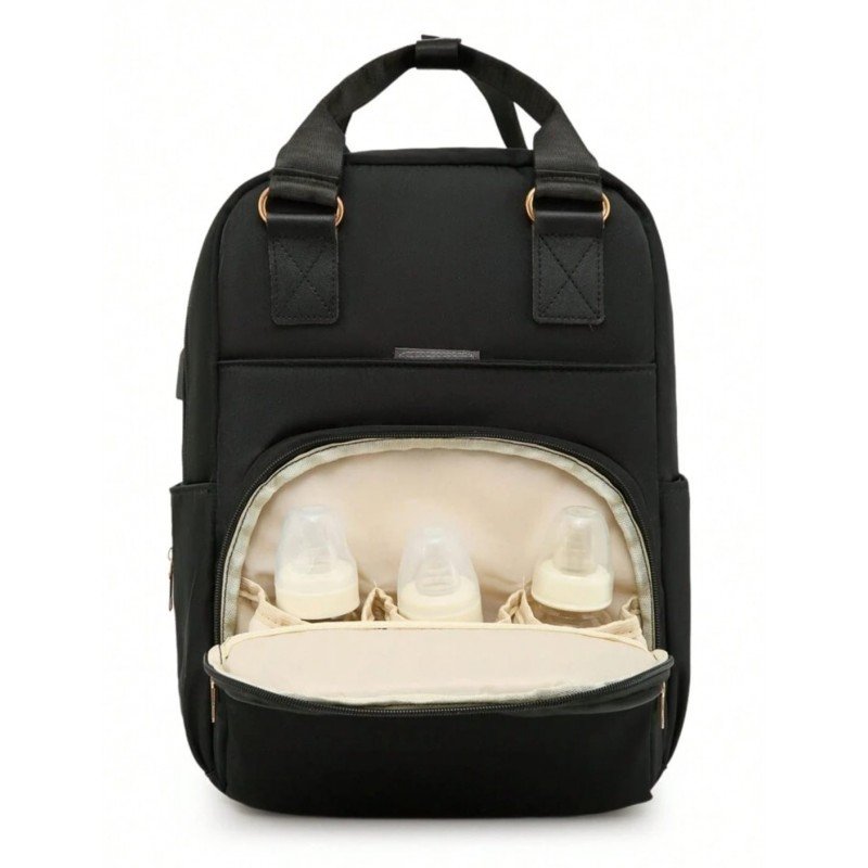 حقيبة ظهر متعددة الاستعمال  مع مدخل USB لون أسود