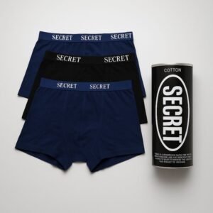 طقم بوكسر رجالي (3 قطع) بألوان متعددة