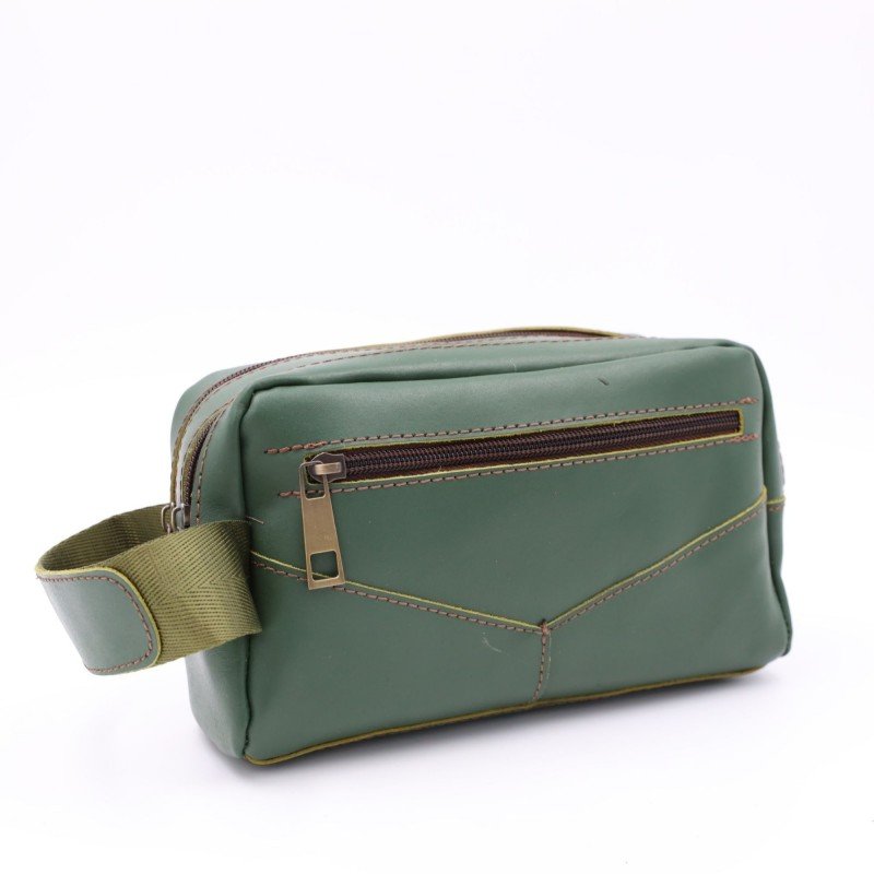 حقيبة كروس جلد حجم 22×14 سم لون أخضر - Image 2