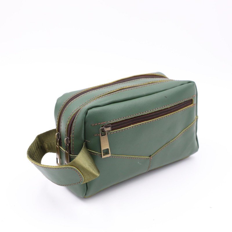 حقيبة كروس جلد حجم 22×14 سم لون أخضر - Image 3