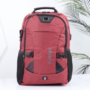 حقيبة مدرسية 18 انش لون خمري