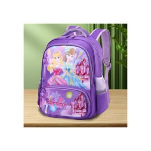 حقيبة مدرسية لون بنفسجي بتصميم باربي