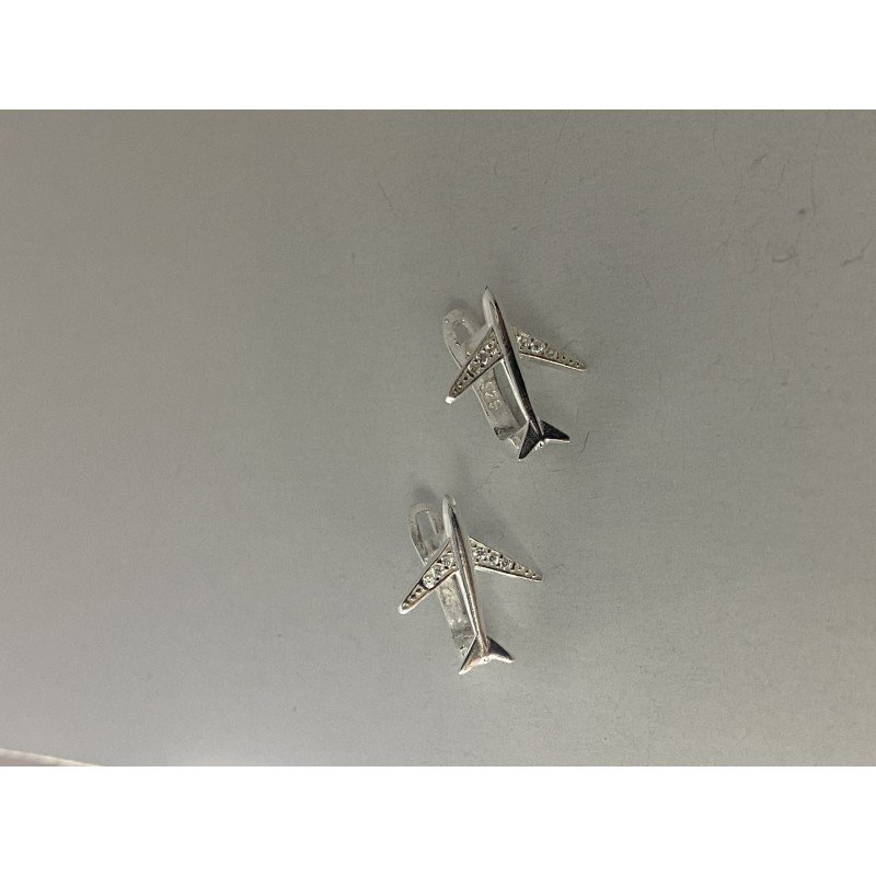 حلق فضة الطائرة عيار 925