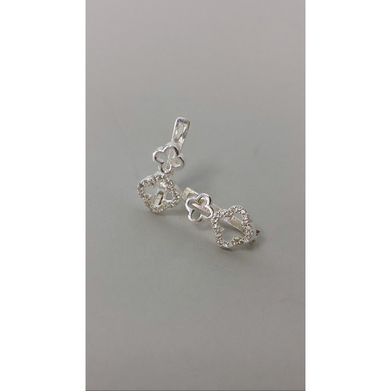 حلق فضة فانكليف مفرغ عيار 925