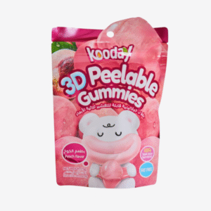 حلوى جيلاتينية قابلة للتقشير ثلاثية الأبعاد 75غ بطعم الخوخ Kooday