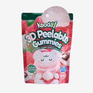 حلوى جيلاتينية قابلة للتقشير ثلاثية الأبعاد 75غ بطعم الليتشي Kooday