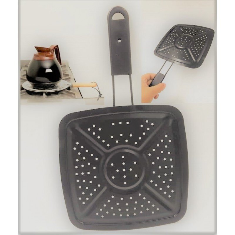 حماصة يد معدن اسود مربع