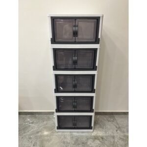 خزانة بلاستيك 5 دفات حجم 150×56 سم لون مميز