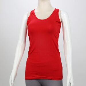 داخلي فانيلا شباح بحمالات كتف عريضة للنساء لون أحمر