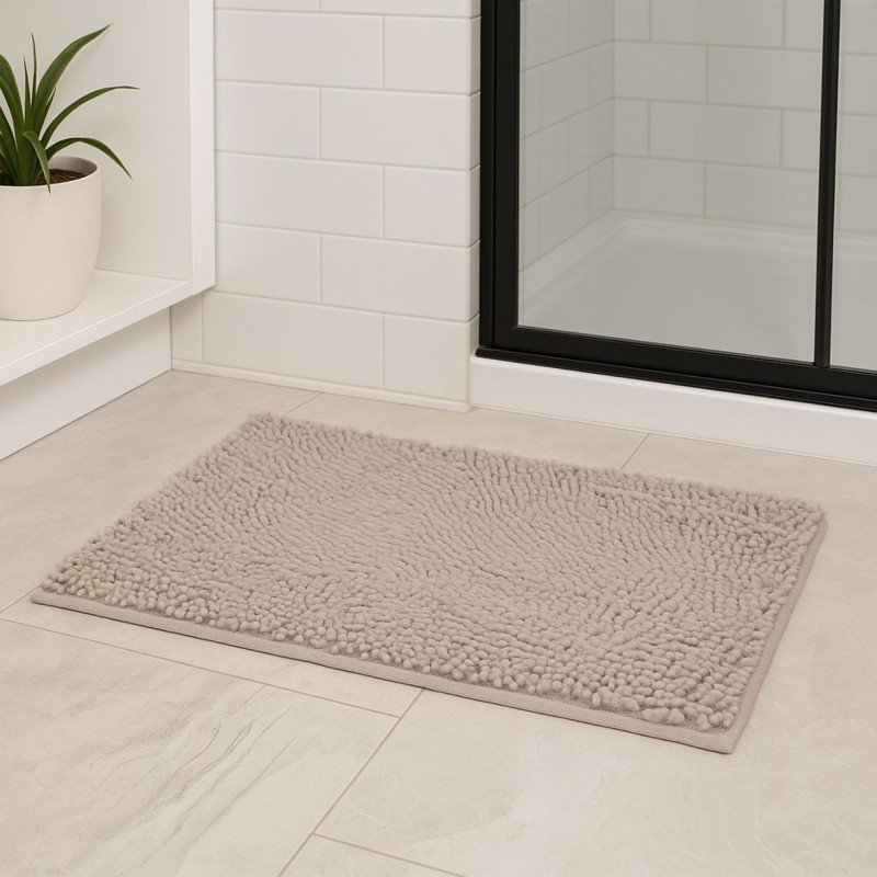 دعسة (سجادة حمام) مقاس 80×50 سم لون رمادي