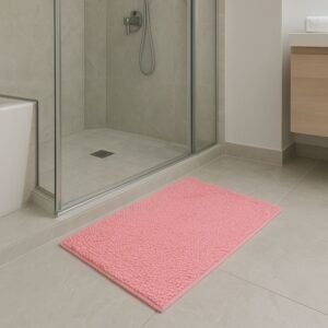 دعسة (سجادة حمام) مقاس 80×50 سم لون زهري