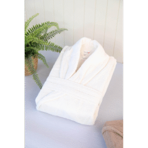 روب حمام قطن 100% VALOR SİLVER CREAM ONE SIZE