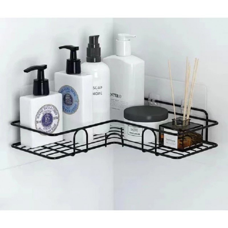 رف زاوية معدن عدد 1 لون أسود