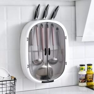 رف كفكير ومغارف وسكاكين ومعالق