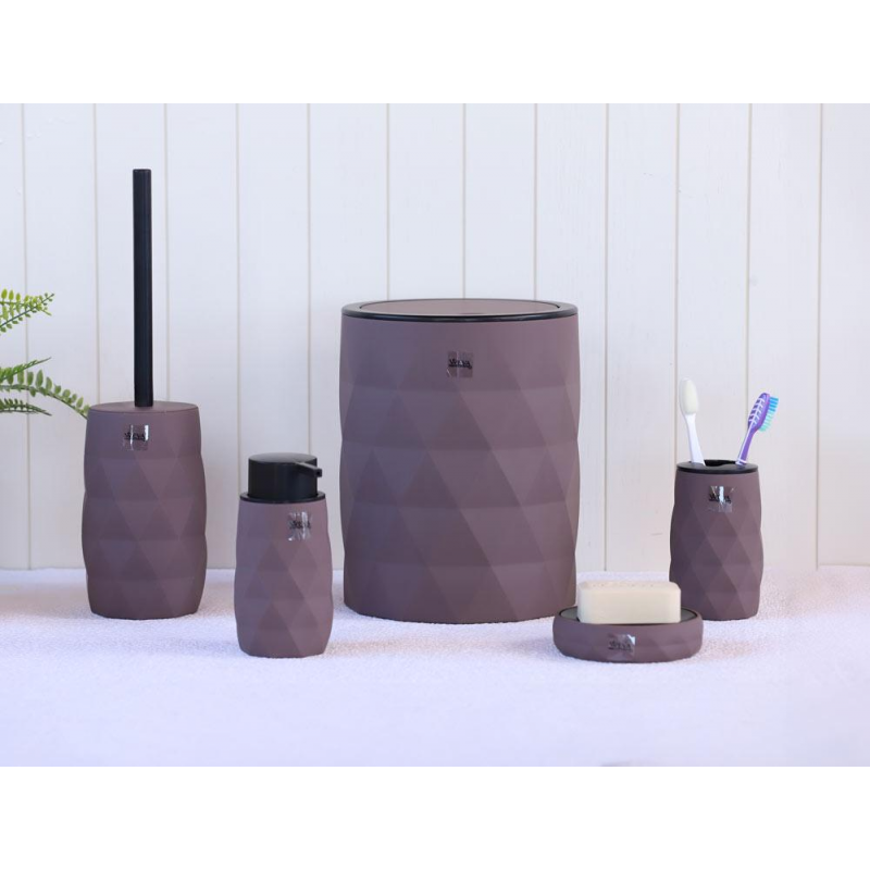 طقم اكسسوارات حمام 5 قطع LUMINOUS BROWN & BLACK