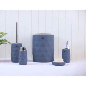 طقم اكسسوارات حمام 5 قطع LUMINOUS GREY & SILVER