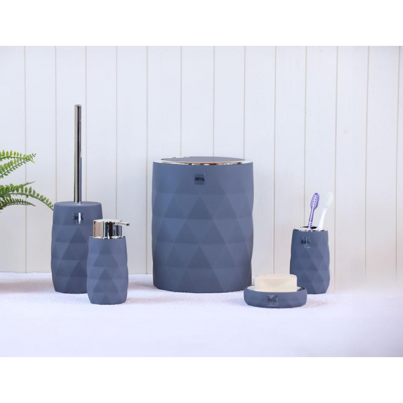 طقم اكسسوارات حمام 5 قطع LUMINOUS GREY & SILVER