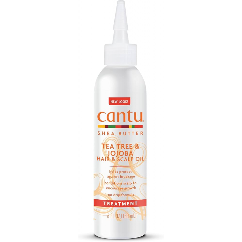 زت كانتو للشعر بشجرة الشاي والجوجوبا 180 مل ,Cantu, Shea ButterTea Tree & Jojoba Hair & Scalp Oil