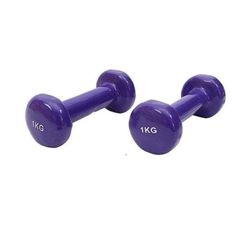 زوج دمبلز وزن 1 كيلو لون بنفسجي