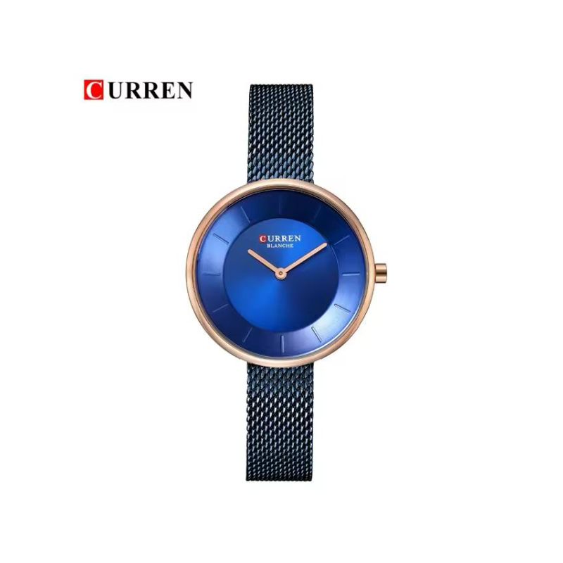 ساعة CURREN ستانلس ستيل ستاتي لون كحلي