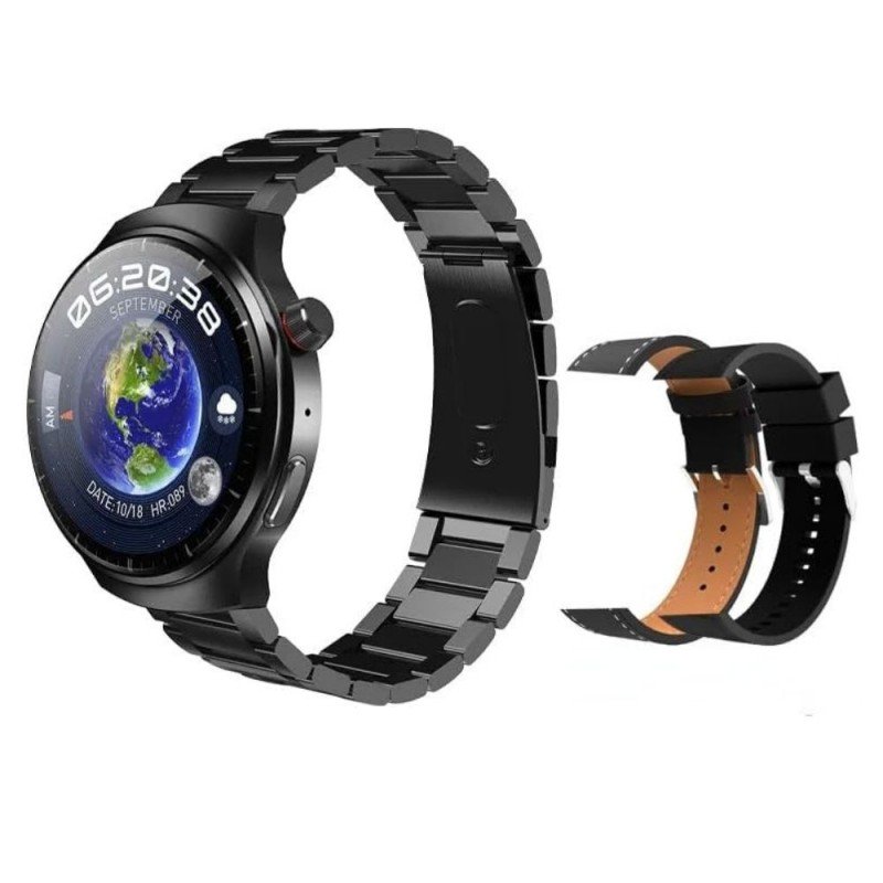 ساعة HW6MAX الفخمة ب 3 قشط لون اسود