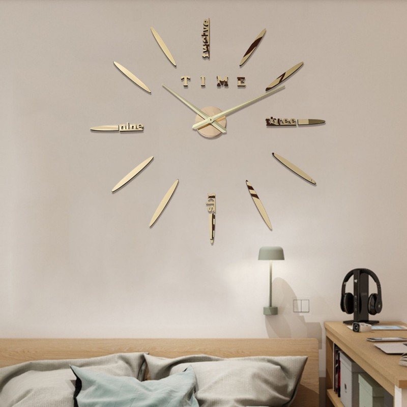 ساعة حائط ستيكرز ZH لون ذهبي
