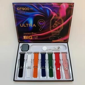 ساعة ذكية DT900 الترا 9 مع 7 أحزمة