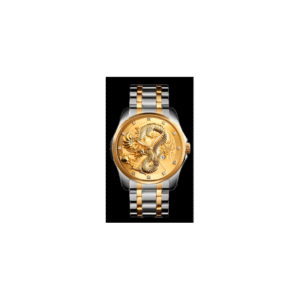 ساعة رجالية لون ذهبي وفضي من ماركة SKMEI