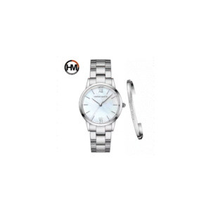 ساعة يد كوارتز ستانلس من Hannah Martin للنساء لون فضي