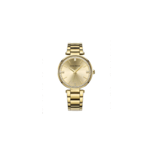 ساعة يد كوارتز ستانلس من MINI FOCUS للنساء لون ذهبي