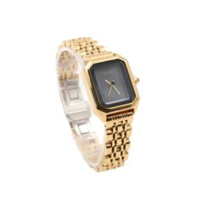 ساعة يد نسائية أنيقة لون ذهب و اسود