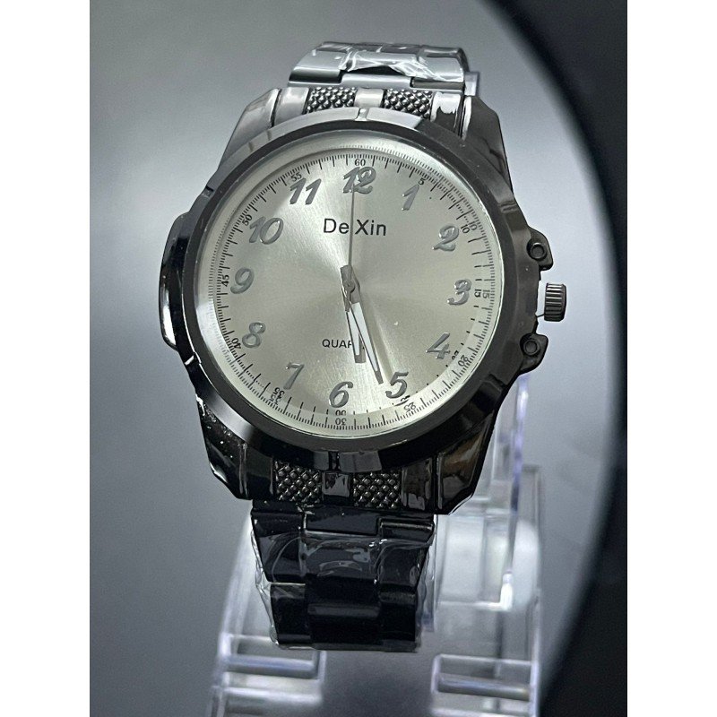 ساعه يد رجاليه دائري ستانلس ستيل  stainless steel من dexin