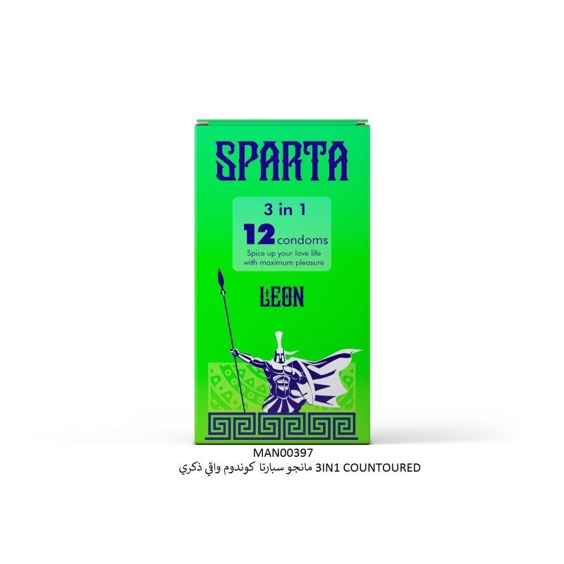 4 باكيتات سبارتا  كوندوم واقي ذكري 3IN1 COUNTOURED ( عدد 48 واقي ذكري)