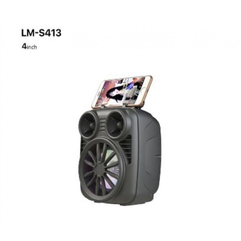 سبيكر محمول LM-S413 بتقنية البلوتوث لون أسود - Image 3