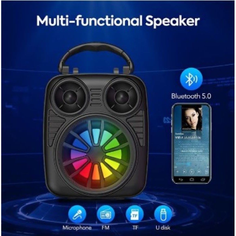 سبيكر محمول LM-S413 بتقنية البلوتوث لون أسود - Image 6