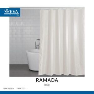 ستارة حمام موديل رمادا لون بيج 180×200 سم