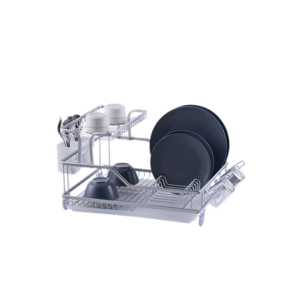 ستاند مجلى ومصفاة صحون ألمنيوم من ADC لون سلفر فضي