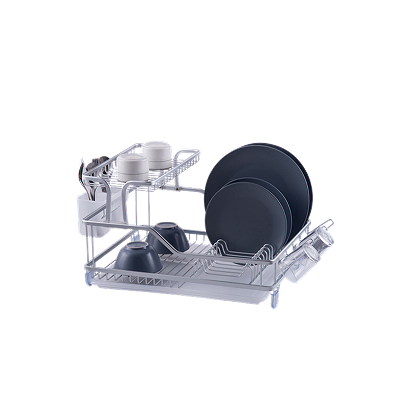 ستاند مجلى ومصفاة صحون ألمنيوم من ADC لون سلفر فضي