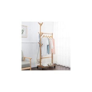 ستاند ملابس خشب عجال و علاقة 0708 -- 70 سم