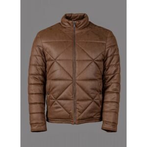 سترة رجالية مبطنة ثقيلة لون بني