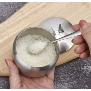 سكرية ستانلس ستيل مع معلقة