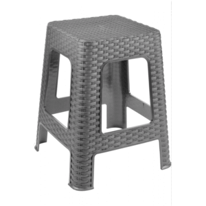 سكملة راتان بتصميم مربع حجم 45×29 سم لون رمادي