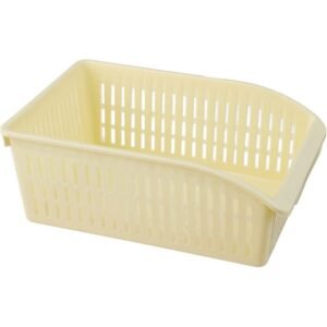 سلة ثلاجة بلاستيك لون بيج
